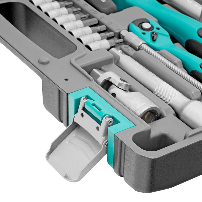 Набор инструментов 1/2", 1/4" 12 гранные головки 82 предмета Stels