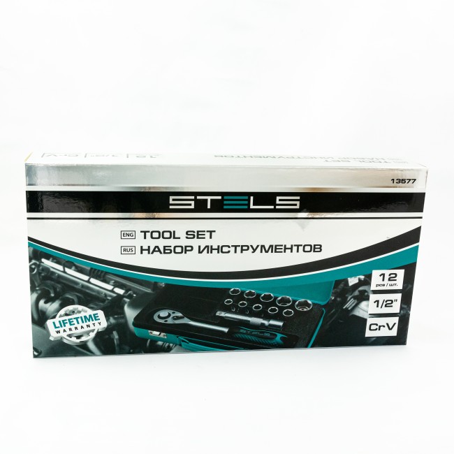 Набор торцевых головок 1/2, 12 предметов Stels Набор торцевых головок 1/2, 12 предметов Stels
