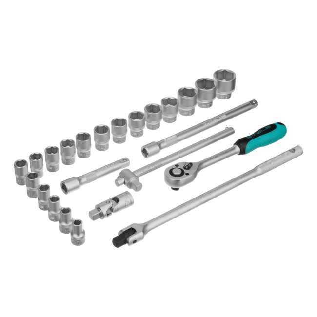 Набор торцевых головок с трещоткой 1/2", 24 предмета Stels Набор торцевых головок с трещоткой 1/2", 24 предмета Stels