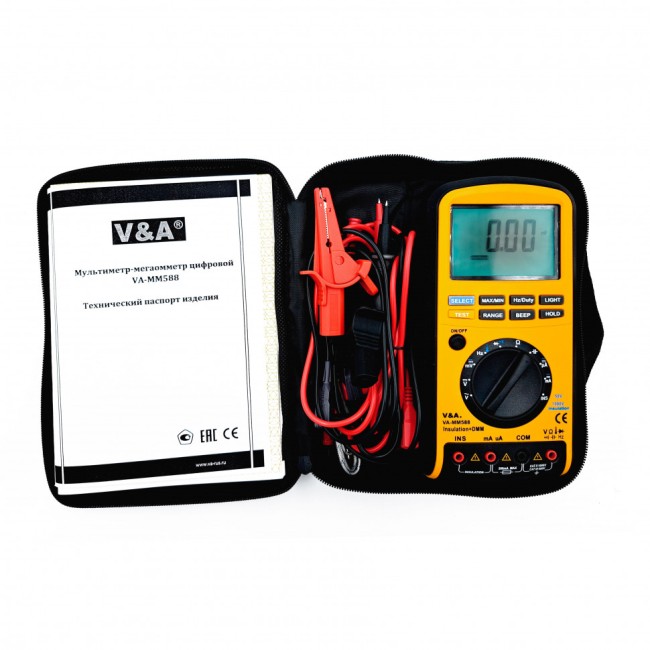 Мультиметр-мегаомметр VA-MM588 Мультиметр-мегаомметр VA-MM588