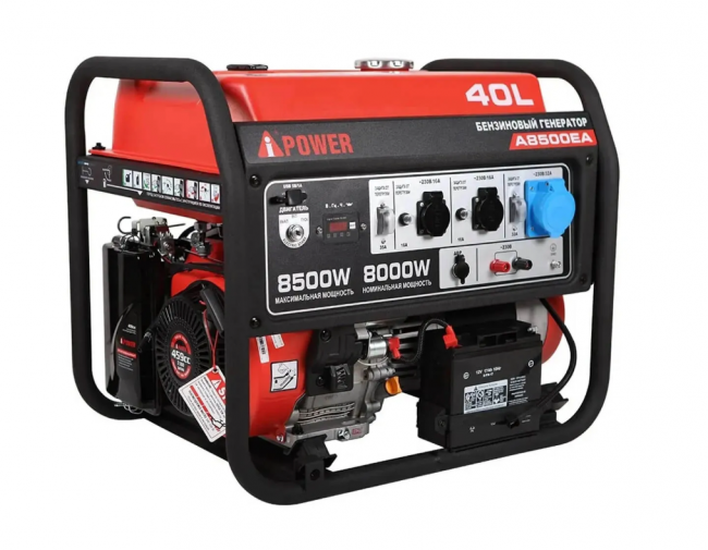 Бензиновый генератор A-iPower A8500EA + блок автозапуска A-iPower 400 В, 25 А + транспортировочный комплект A-iPower L