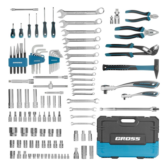 Набор инструментов 1/4", 1/2", CrV 115 предметов Gross