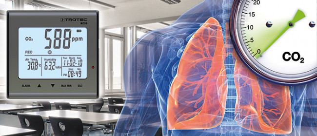 Логгер Trotec BZ30 температуры, влажности и углекислого газа (CO₂)