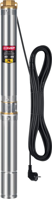 Насос скважинный центробежный НСЦ-75-40 ЗУБР 550 Вт, 40 м напор