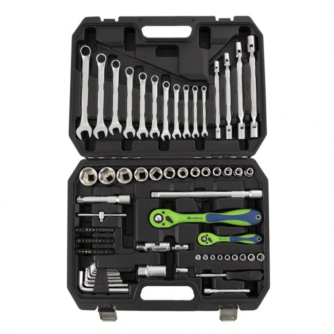 Набор инструментов 1/2", 1/4" CrV 89 предметов Сибртех Набор инструментов 1/2", 1/4" CrV 89 предметов Сибртех