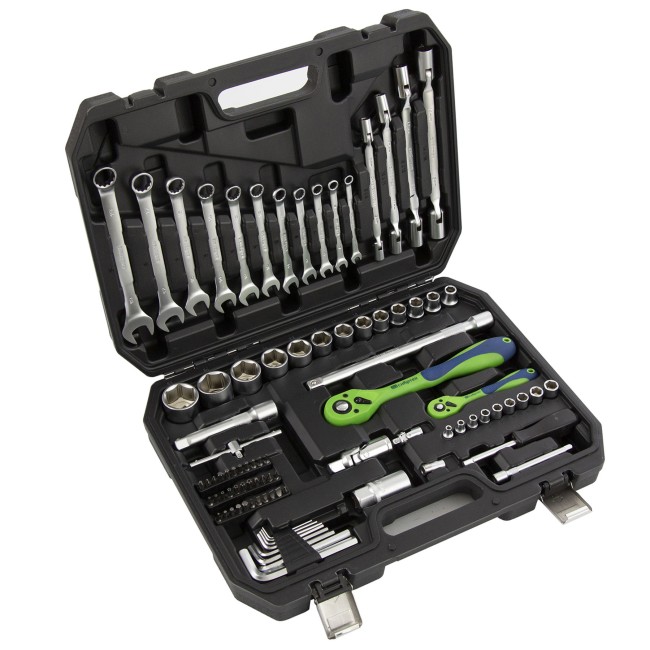 Набор инструментов 1/2", 1/4" CrV 89 предметов Сибртех Набор инструментов 1/2", 1/4" CrV 89 предметов Сибртех