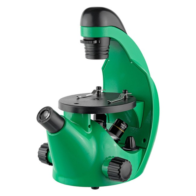 Микроскоп школьный Микромед Эврика 40x-320x инвертированный (лайм) Микроскоп школьный Микромед Эврика 40x-320x инвертированный (лайм)