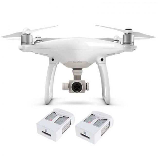 Квадрокоптер DJI Phantom 4 + 2 доп. аккумулятора + авто З/У
