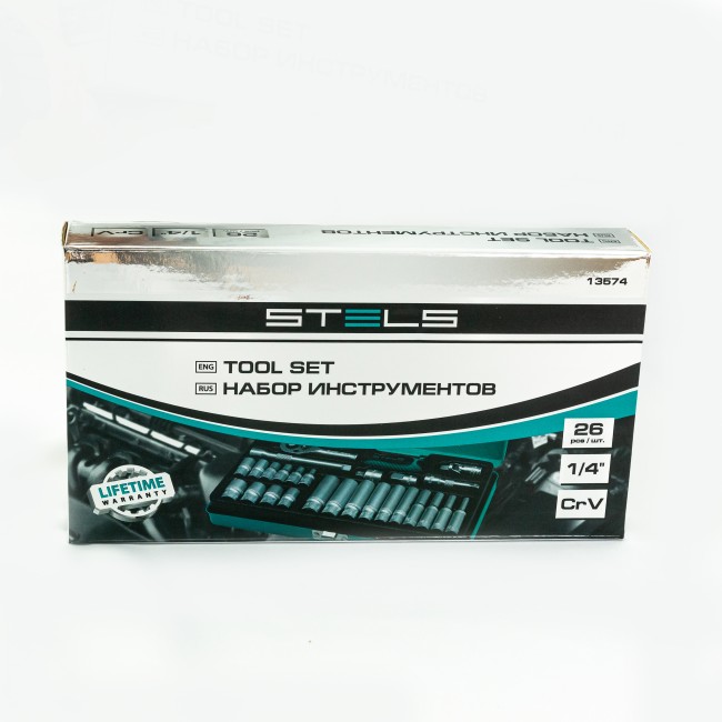Набор торцевых головок с трещоткой 1/2", 1/4" 68 предметов Stels Набор торцевых головок с трещоткой 1/2", 1/4" 68 предметов Stels