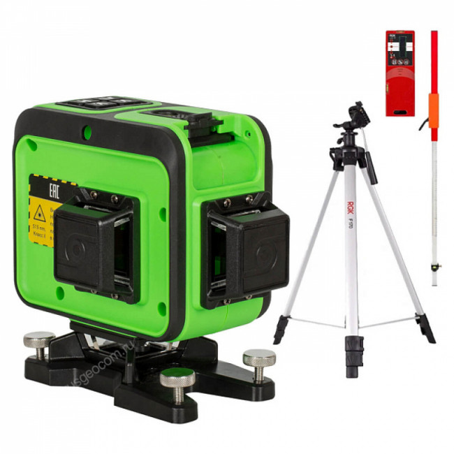 Комплект: лазерный уровень RGK PR-38G + штатив RGK F170, приемник RGK LD-9, рейка RGK LR-2 Комплект: лазерный уровень RGK PR-38G + штатив RGK F170, приемник RGK LD-9, рейка RGK LR-2