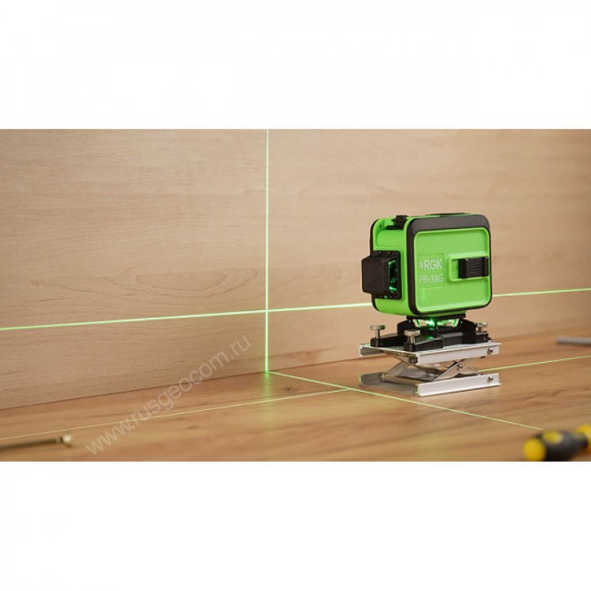 Комплект: лазерный уровень RGK PR-38G + штатив RGK F170, приемник RGK LD-9, рейка RGK LR-2 Комплект: лазерный уровень RGK PR-38G + штатив RGK F170, приемник RGK LD-9, рейка RGK LR-2