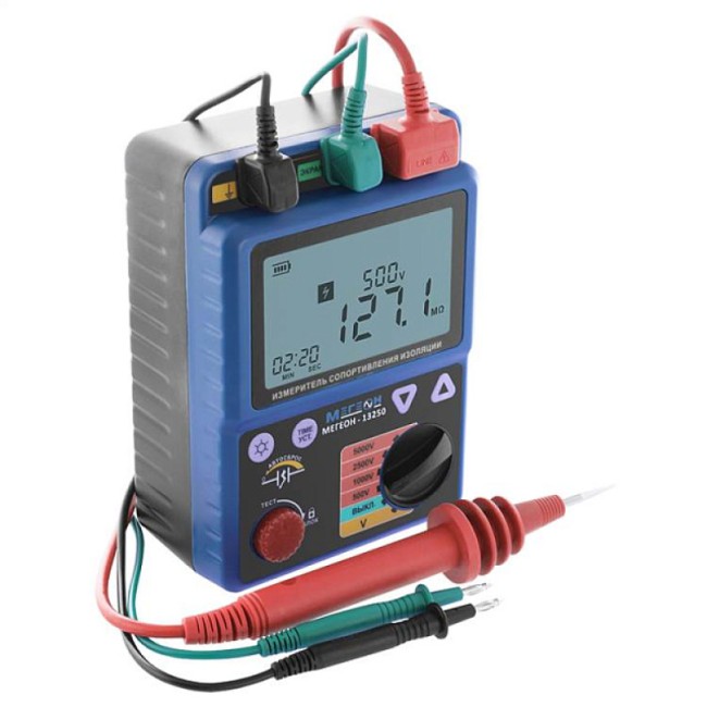 Измеритель сопротивления изоляции (мегаомметр) МЕГЕОН 13250 с поверкой Измеритель сопротивления изоляции (мегаомметр) МЕГЕОН 13250 с поверкой