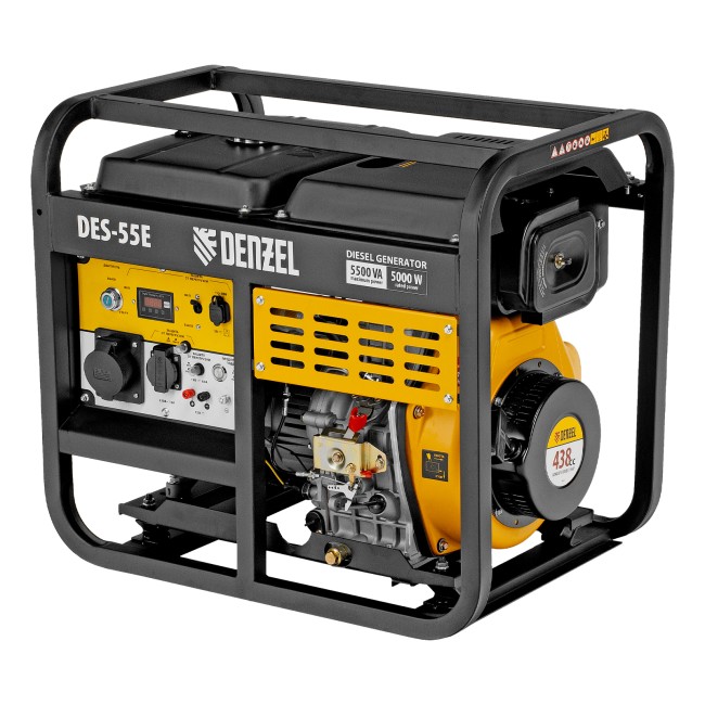 Генератор дизельный DES-55E, 5,5 кВт Denzel