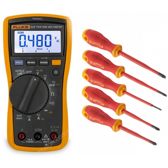 Комплект Fluke IB117M - мультиметр Fluke 117 с набором отвёрток Комплект Fluke IB117M - мультиметр Fluke 117 с набором отвёрток