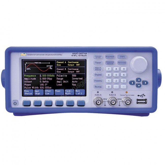 Генератор сигналов специальной формы АКИП-3407/4A Генератор сигналов специальной формы АКИП-3407/4A