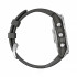 Часы Garmin Fenix 7 серебристый с графитовым силиконовым ремешком