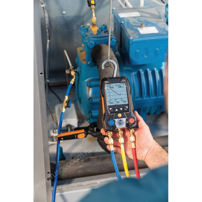 Цифровой манометрический коллектор Testo 550s комплект 3 в кейсе c шлангами