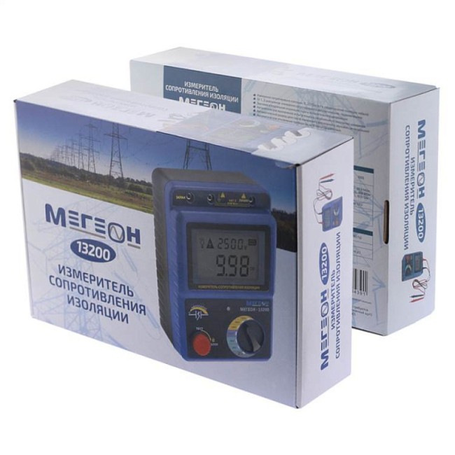Измеритель сопротивления изоляции (Мегаомметр) МЕГЕОН 13200 с поверкой Измеритель сопротивления изоляции (Мегаомметр) МЕГЕОН 13200 с поверкой
