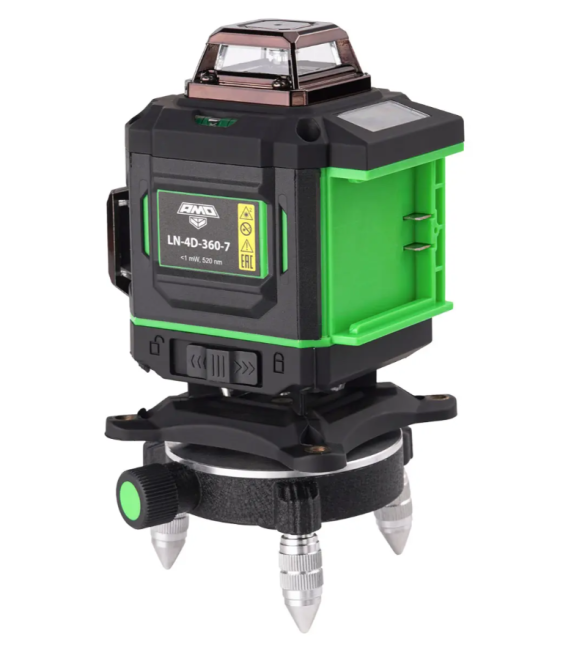 Лазерный уровень AMO LN 4D-360-7 с зеленым лучом