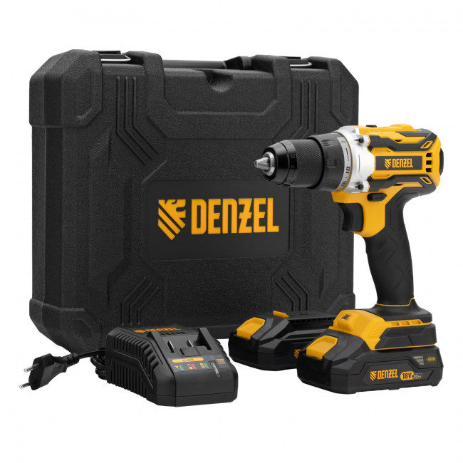 Дрель-шуруповерт аккумуляторная BLDL-18-02 Denzel Дрель-шуруповерт аккумуляторная BLDL-18-02 Denzel