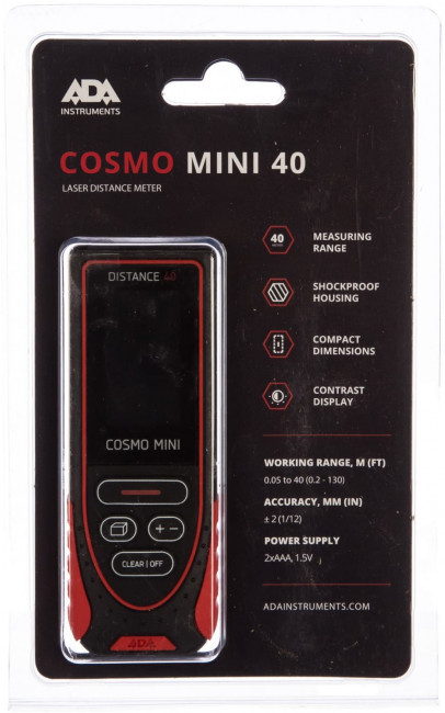 Лазерный дальномер ADA Cosmo Mini 40 Лазерный дальномер ADA Cosmo Mini 40