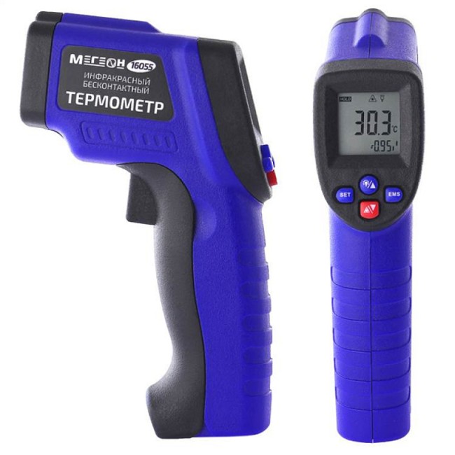 Инфракрасный термометр (пирометр) МЕГЕОН 16055 Инфракрасный термометр (пирометр) МЕГЕОН 16055